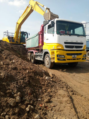 Truck in Construction site