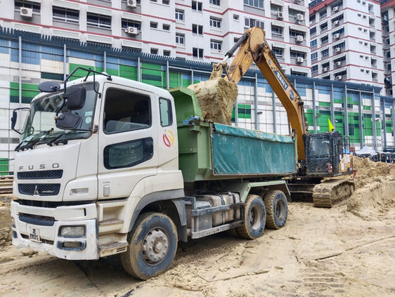 Truck in Construction site