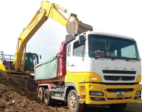 Truck in Construction Site
